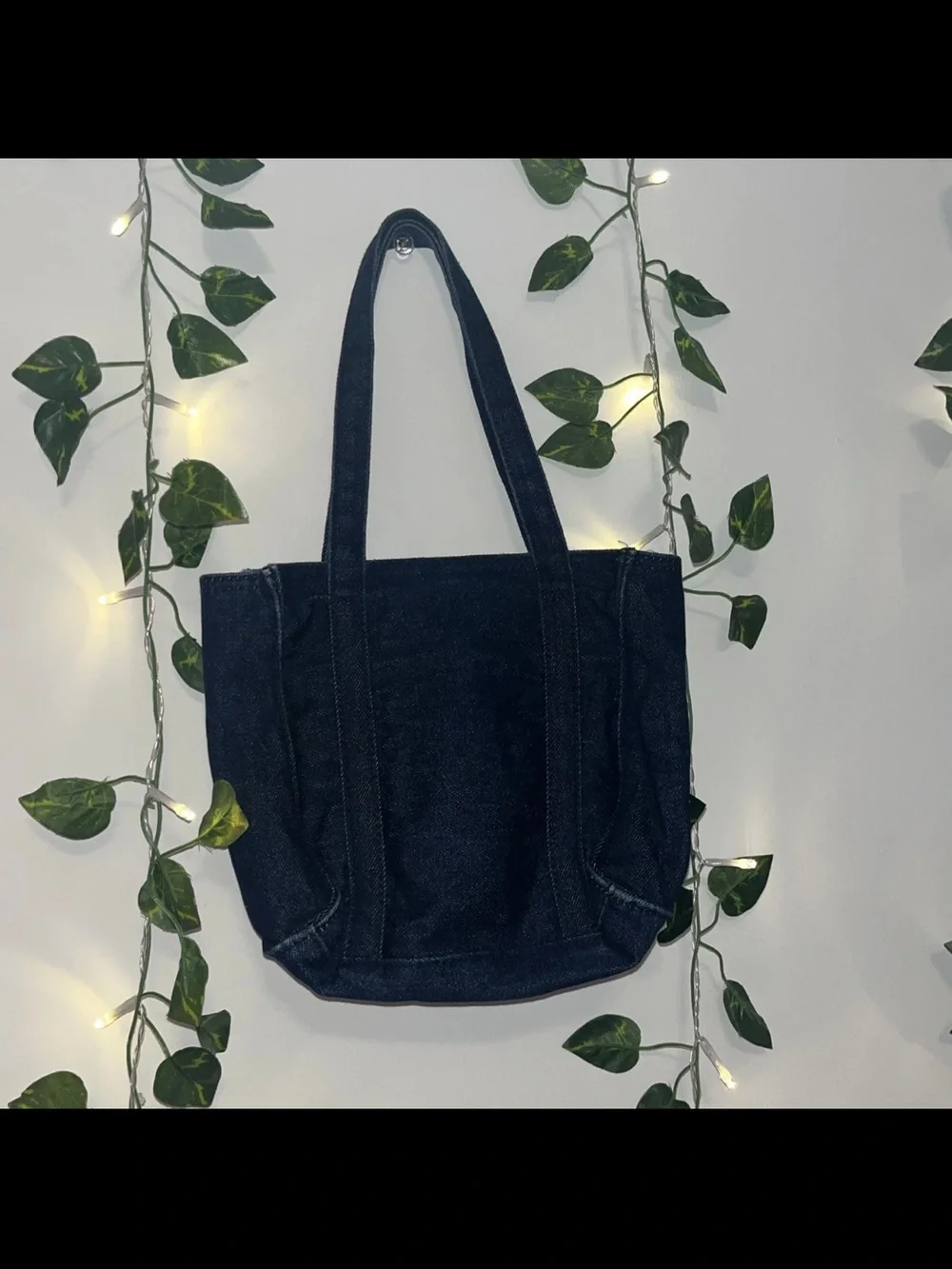 Y2K Aéropostale Blue Jean Denim Mini Tote Bag Snap Close Zipper Girl Pocket Cute